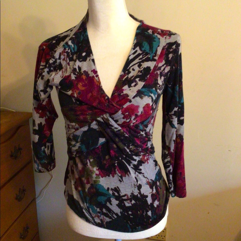 Knit blouse, long sleeve, size small